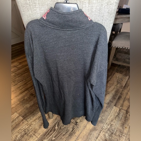 Victoria's Secret PINK Gray and Pink Logo 1/4 Zip pullover sweatshirt Large - Picture 2 of 6